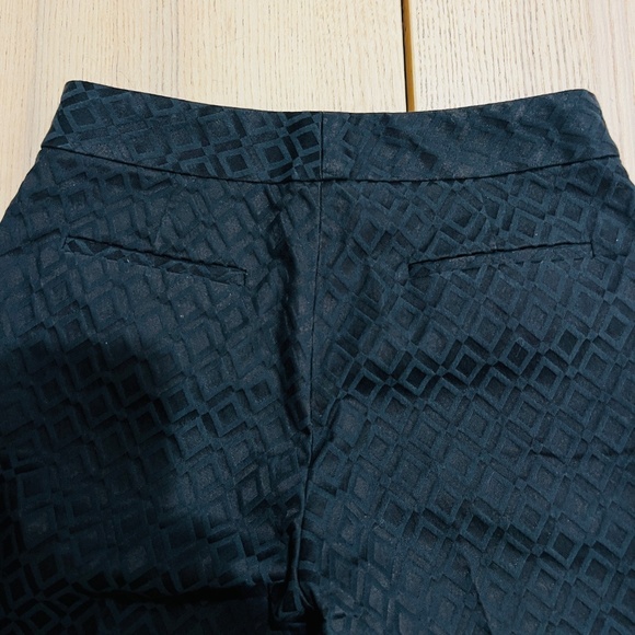 Elie Tahari trouser Pants Women 2 Black Diamond Pattern office geometric pleated - Picture 8 of 17
